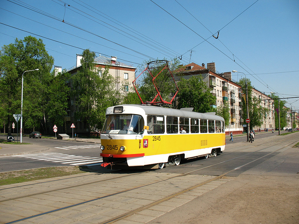 Москва, Tatra T3SU № 2845