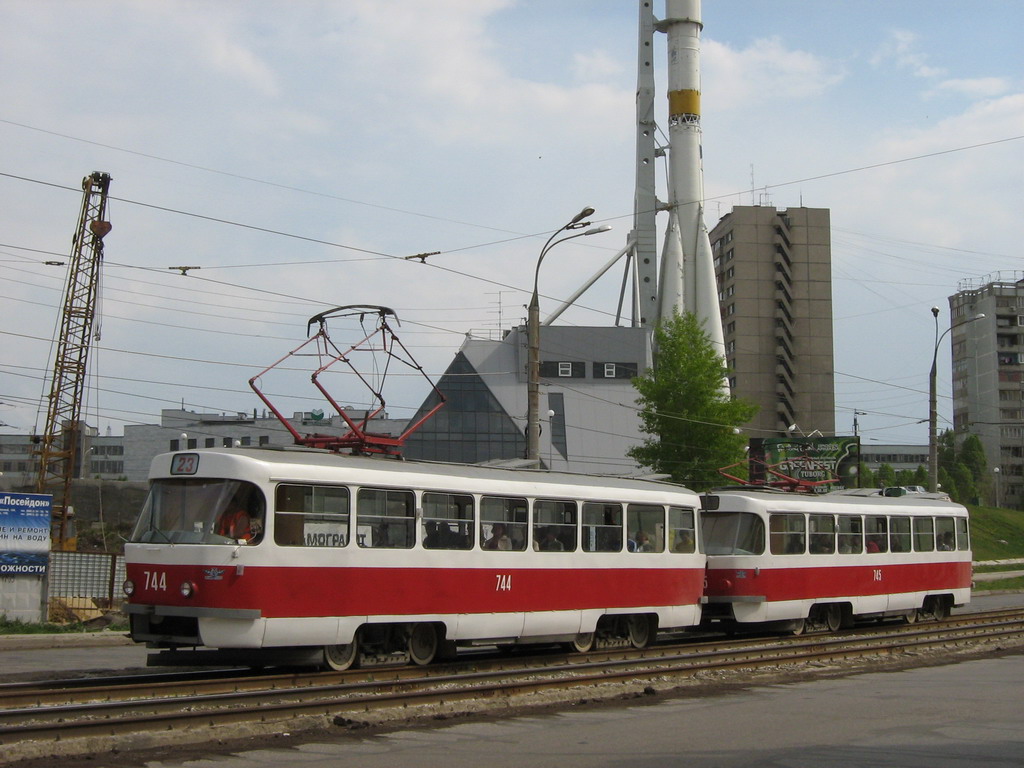 Самара, Tatra T3SU (двухдверная) № 744