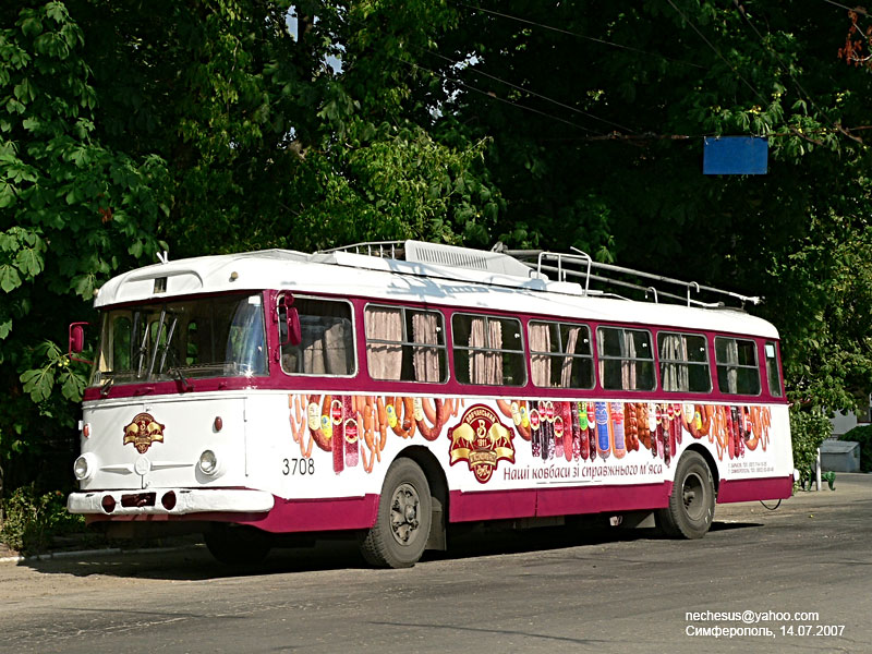 Крымский троллейбус, Škoda 9TrH27 № 3708