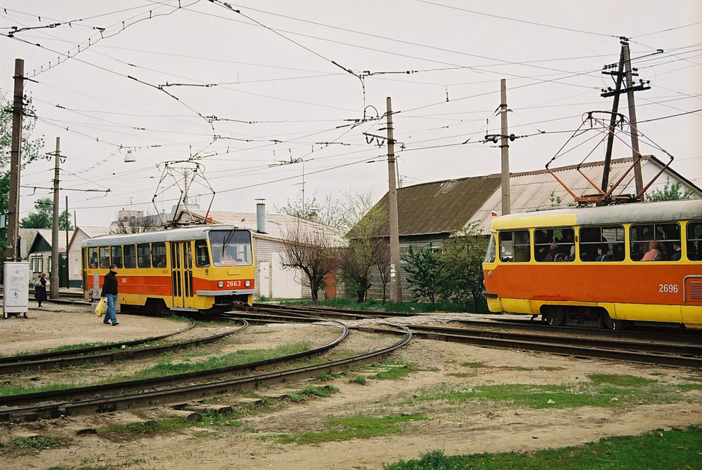 Волгоград, Tatra T3SU мод. ВЗСМ № 2663; Волгоград, Tatra T3SU № 2696