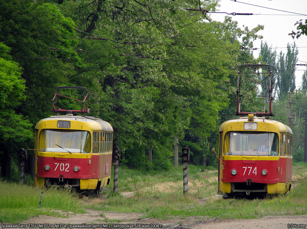 Запорожье, Tatra T3SU № 702; Запорожье, Tatra T3SU № 774