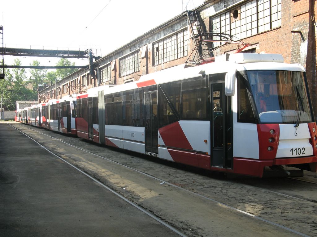 Санкт-Петербург, 71-152 (ЛВС-2005) № 1102; Санкт-Петербург — Трамвайный парк № 1