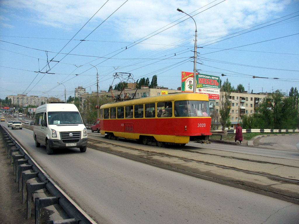 Volgograda, Tatra T3SU (2-door) № 3020
