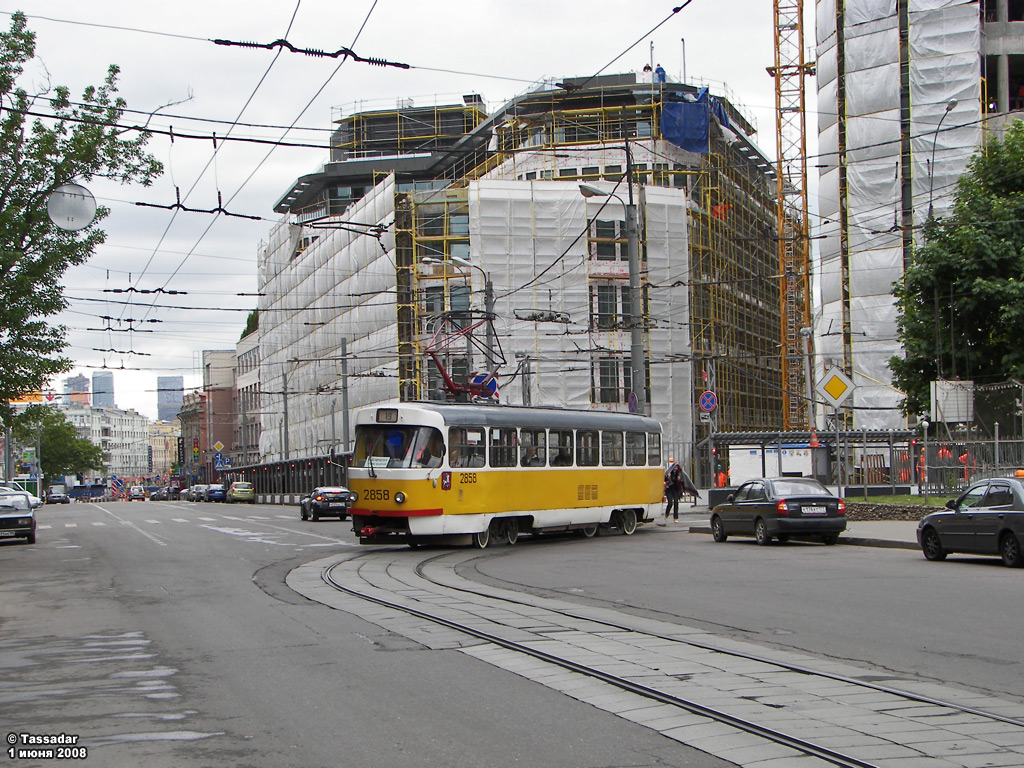 Москва, Tatra T3SU № 2858