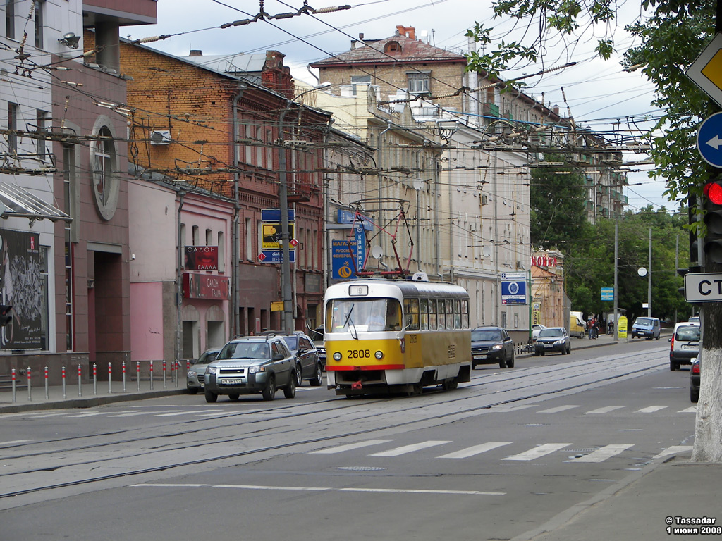 Москва, Tatra T3SU № 2808