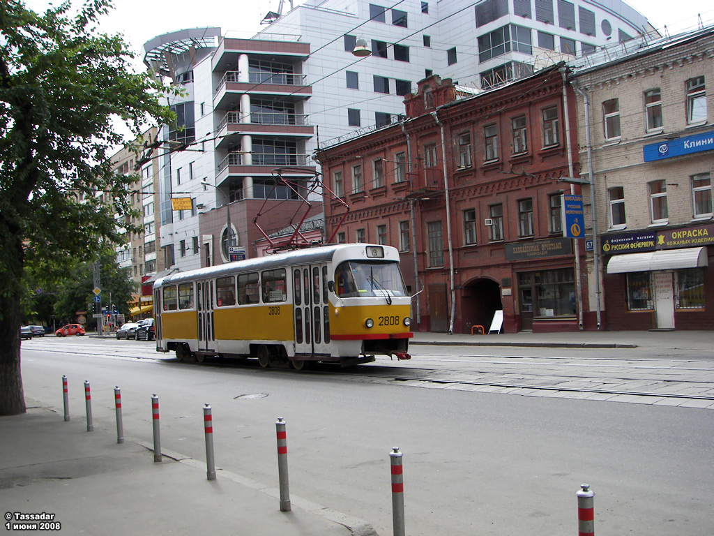 Москва, Tatra T3SU № 2808