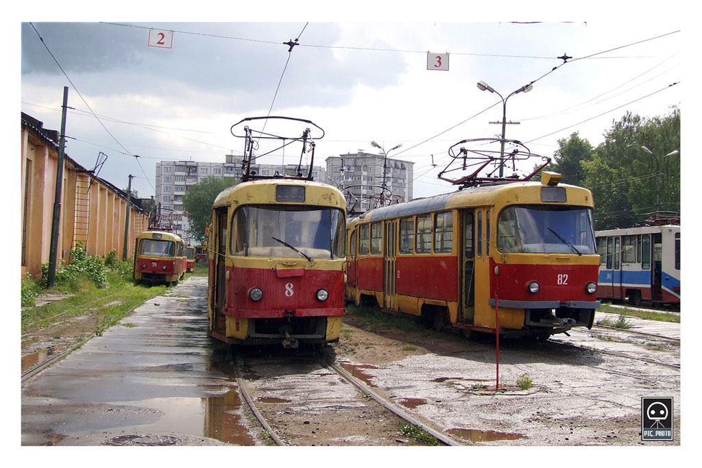 Тверь, Tatra T3SU № 8; Тверь, Tatra T3SU № 75; Тверь, Tatra T3SU № 82