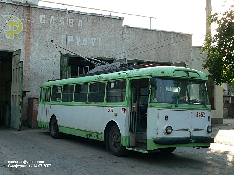 Крымский троллейбус, Škoda 9Tr18 № 3452