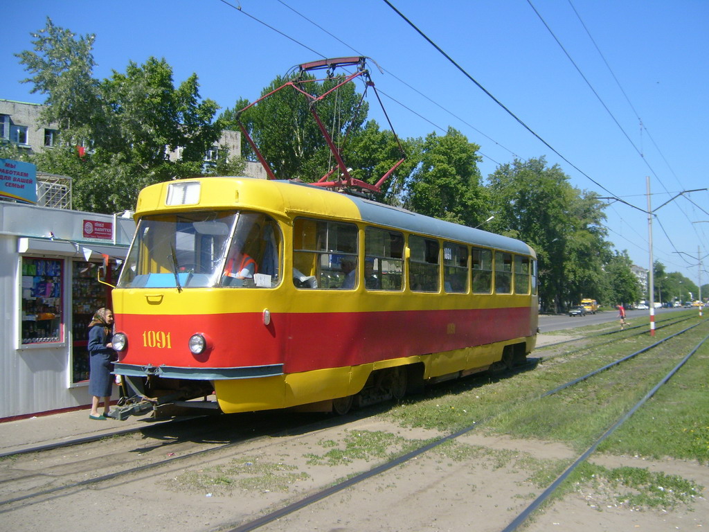 Ульяновск, Tatra T3SU (двухдверная) № 1091