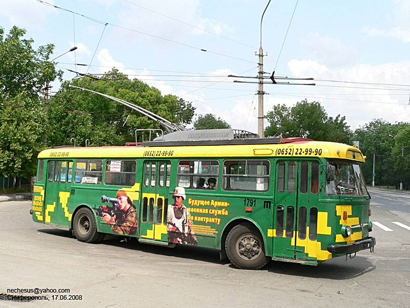 Крымский троллейбус, Škoda 9TrH29 № 1791