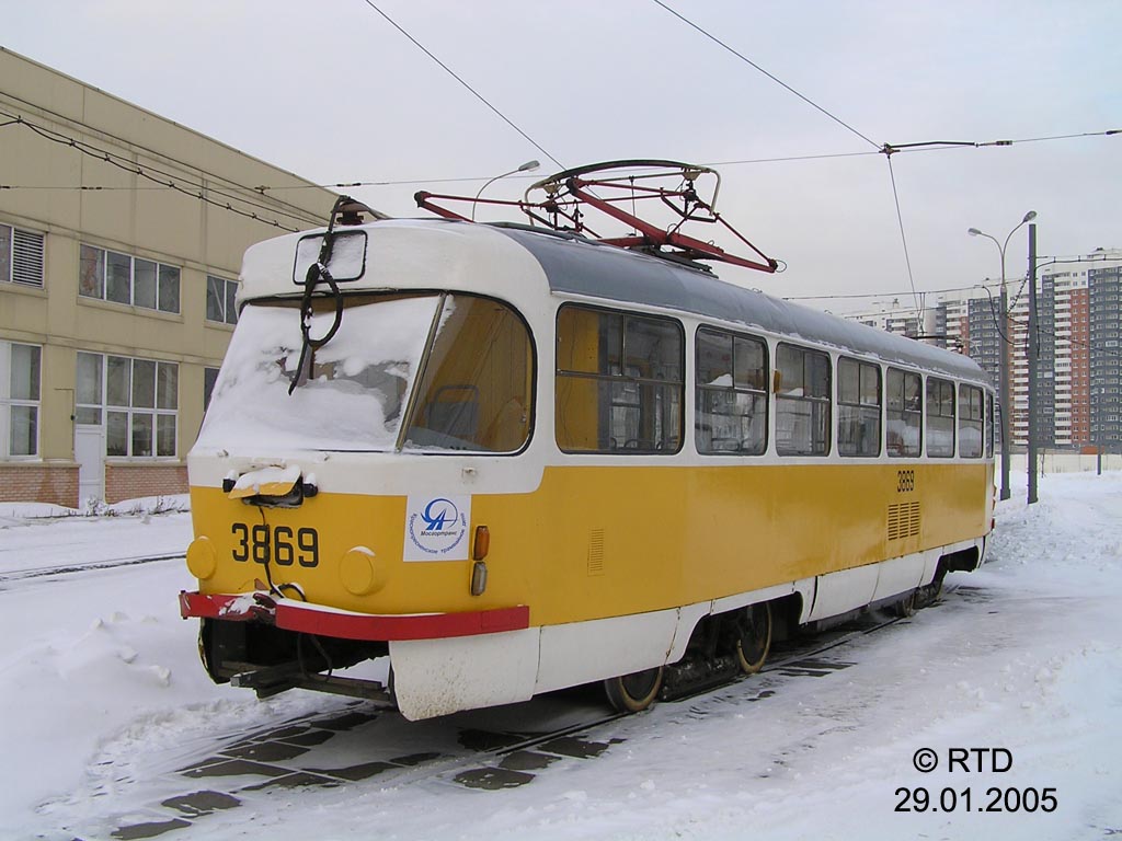 Москва, Tatra T3SU № 3869