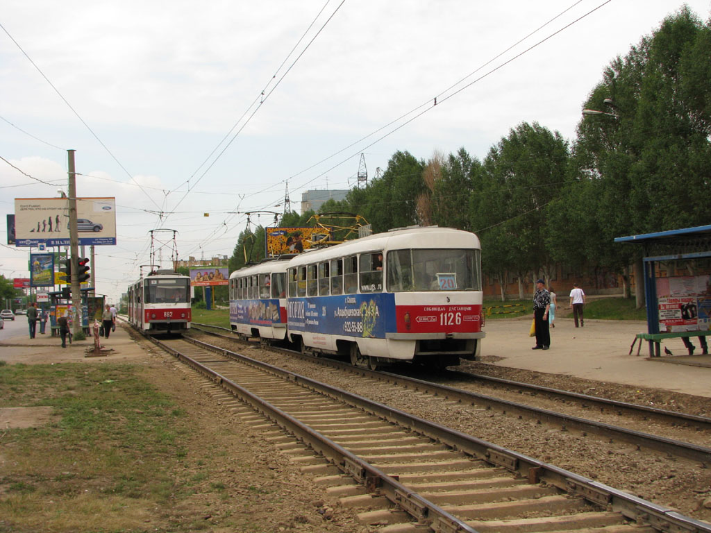 Самара, Tatra T6B5SU № 862; Самара, Tatra T3SU (двухдверная) № 1126