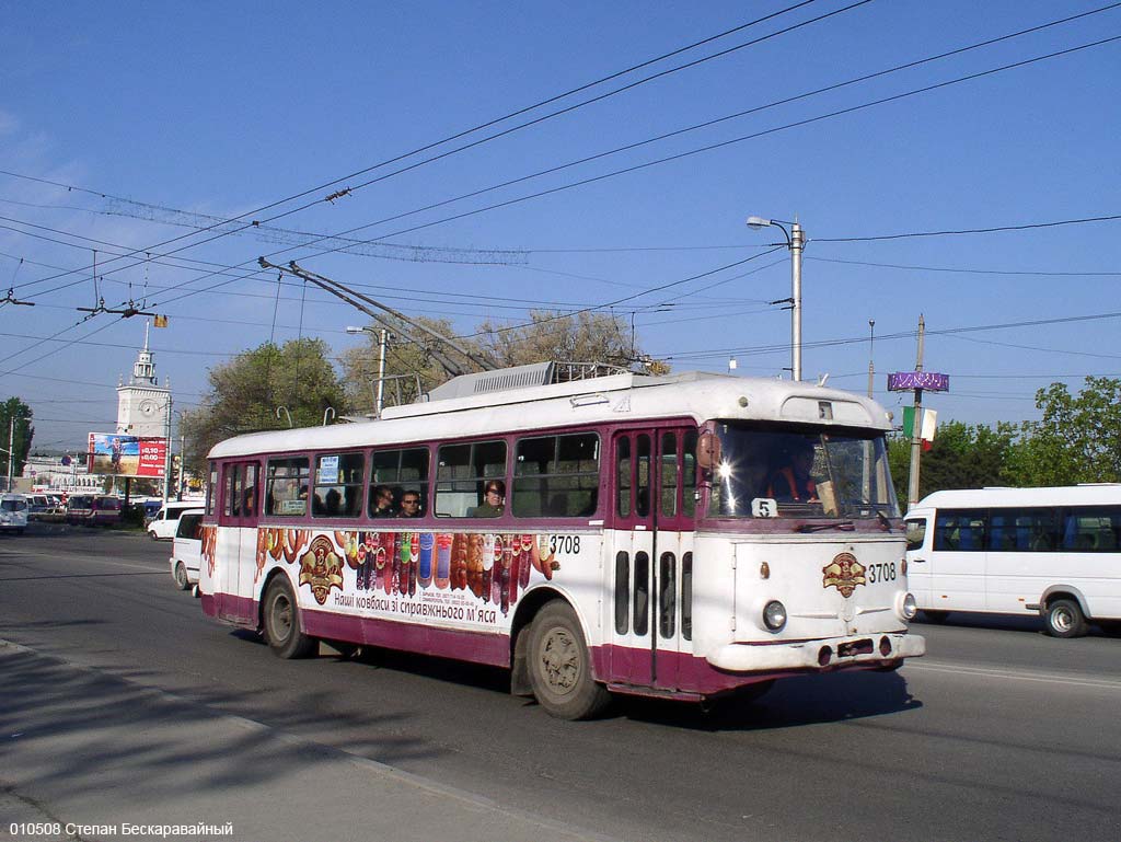 Крымский троллейбус, Škoda 9TrH27 № 3708