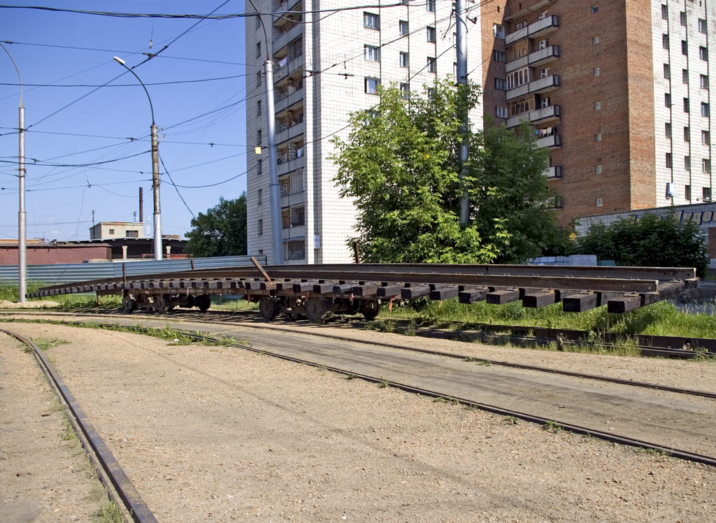Novosibirsk — Historic Photos (Trams); Novosibirsk — Repairs; Novosibirsk — Tram road