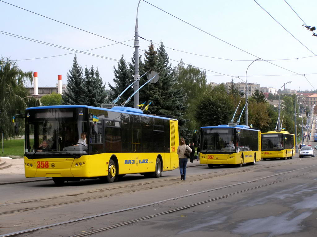 Винница, ЛАЗ E183D1 № 358; Винница, ЛАЗ E183D1 № 357