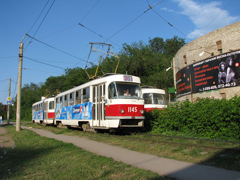Самара, Tatra T3SU (двухдверная) № 1145; Самара — Конечные станции и кольца (трамвай)