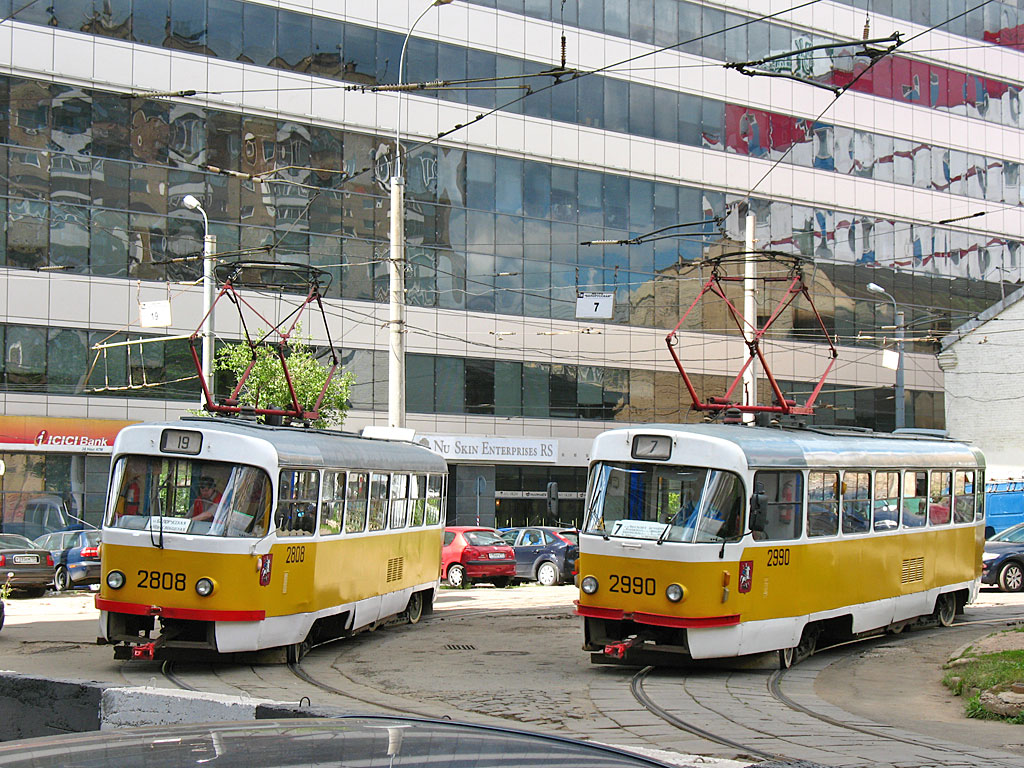Москва, Tatra T3SU № 2808; Москва, Tatra T3SU № 2990