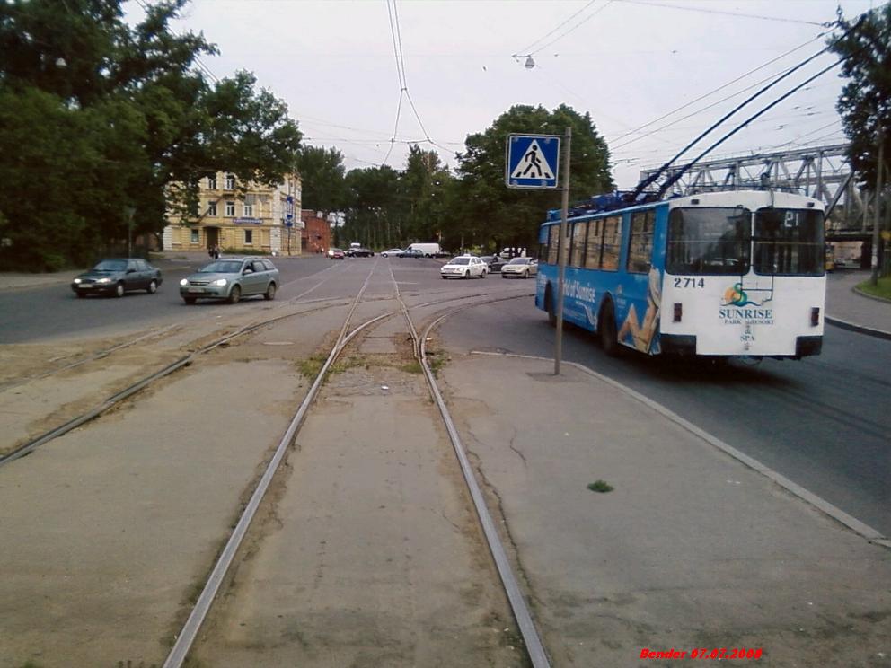 Sankt Petersburg, ZiU-682V [V00] Nr. 2714; Sankt Petersburg — Tram lines and infrastructure