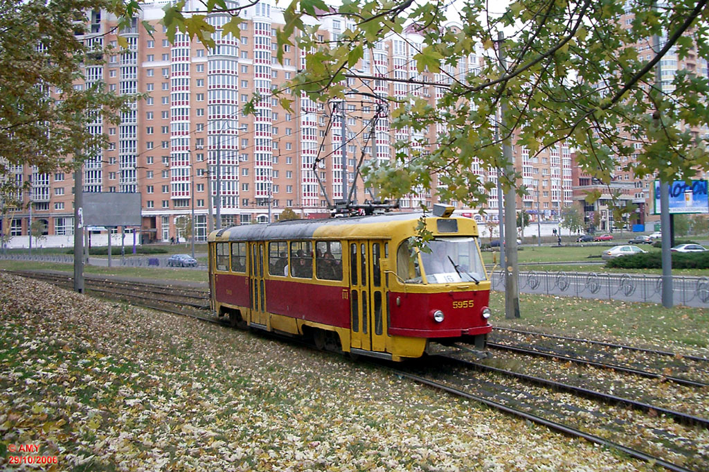 Kijevas, Tatra T3SU nr. 5955; Kijevas — Tramway lines: Podilske depot network — north