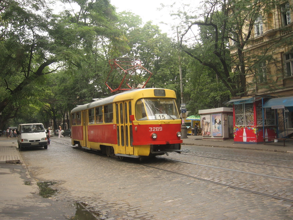 Одесса, Tatra T3SU № 3289; Одесса — Трамвайные линии: Центр → Слободка Одесса, Tatra T3SU № 3289; Одесса — Трамвайные линии: Центр → Слободка