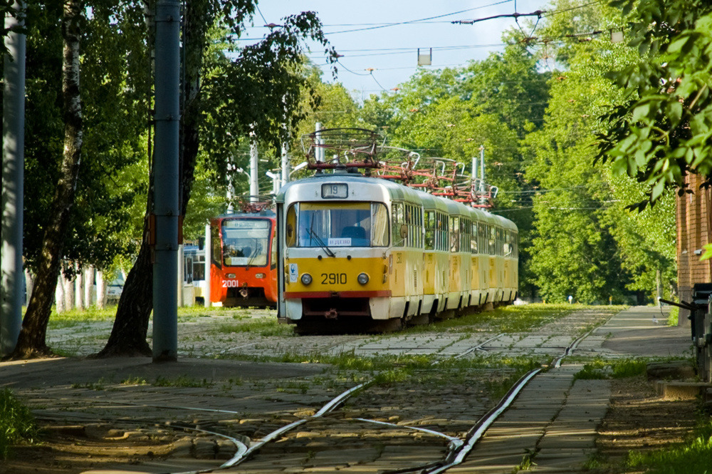 Москва, Tatra T3SU № 2910