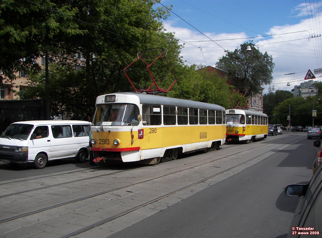 Москва, Tatra T3SU № 2910
