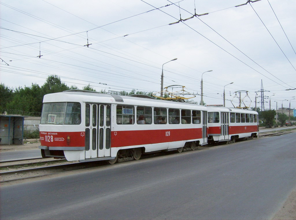 Самара, Tatra T3SU (двухдверная) № 1128