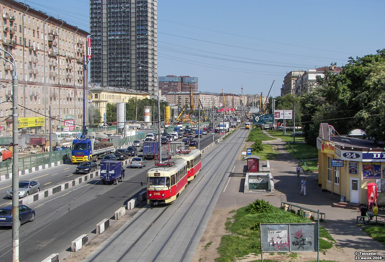 Москва, МТТЧ № 3416; Москва — Виды с высоты; Москва — Трамвайные линии: САО Москва, МТТЧ № 3416; Москва — Виды с высоты; Москва — Трамвайные линии: САО