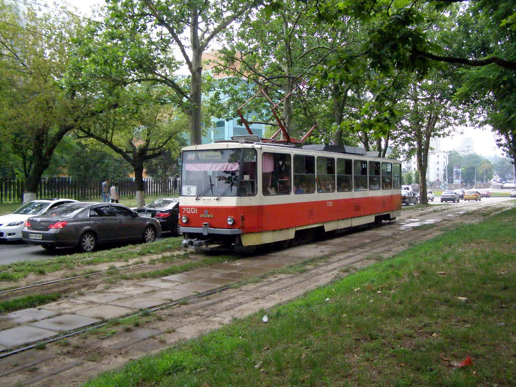 Одесса, Tatra-Yug T6B5 № 7001 Одесса, Tatra-Yug T6B5 № 7001