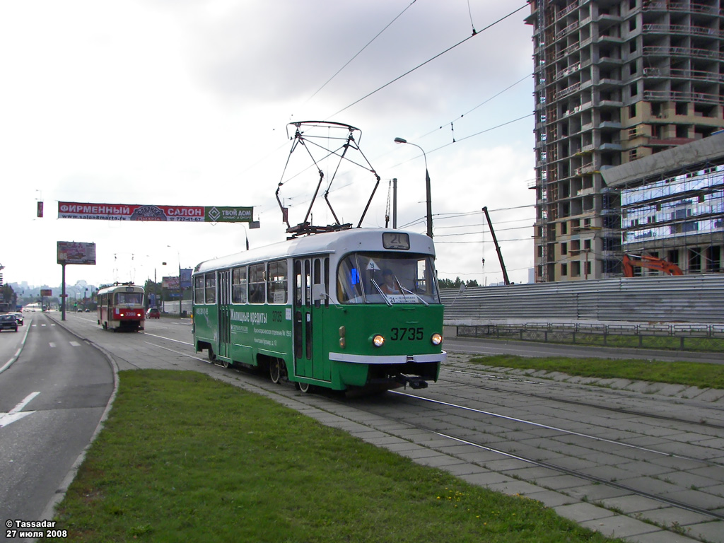 Москва, Tatra T3SU № 3735