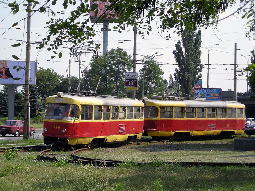 Киев, Tatra T3SU № 5799; Киев, Tatra T3SU № 5832