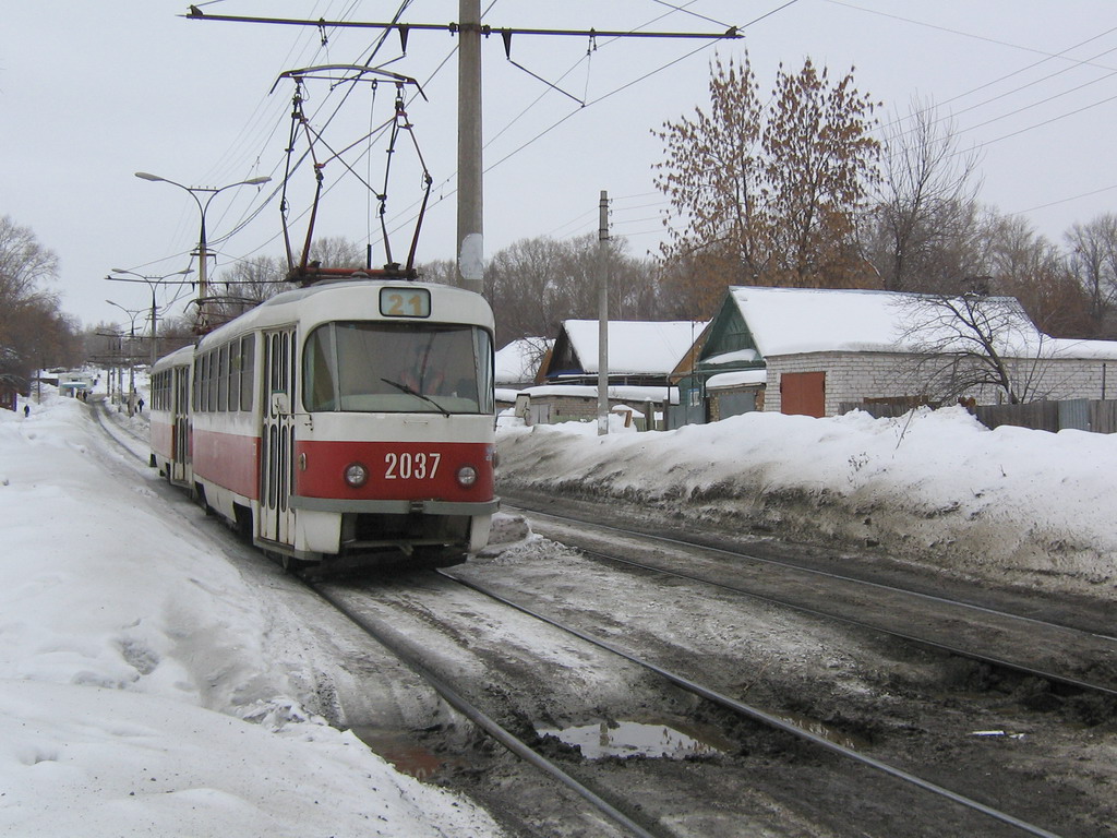 Самара, Tatra T3SU (двухдверная) № 2037
