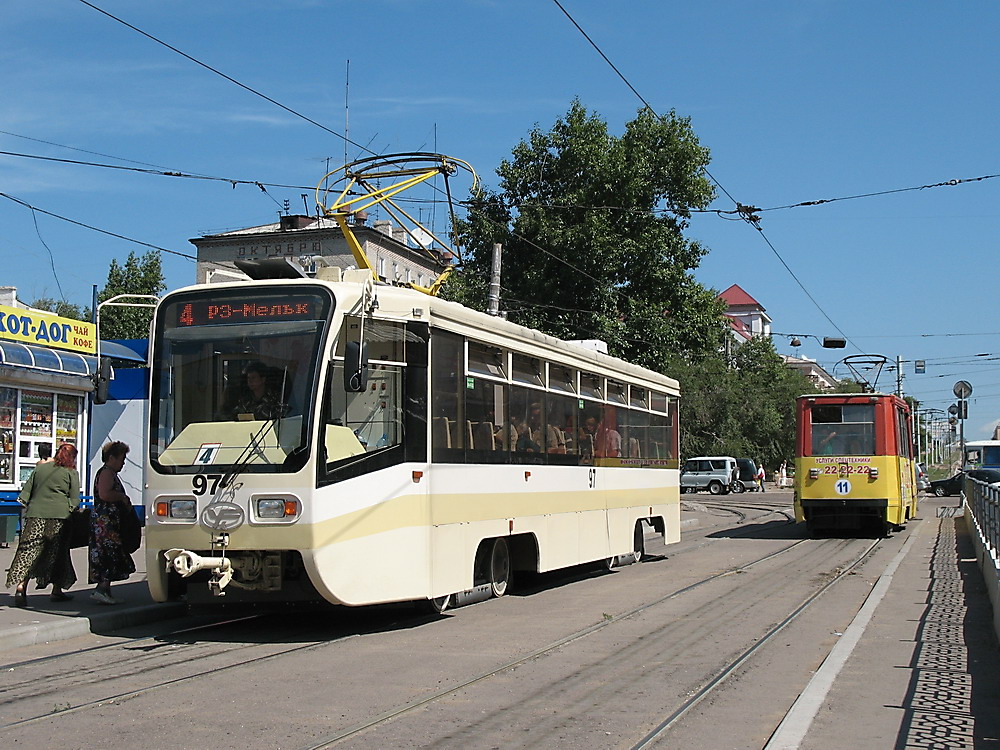 Улан-Удэ, 71-619КТ № 97; Улан-Удэ, 71-605 (КТМ-5М3) № 11