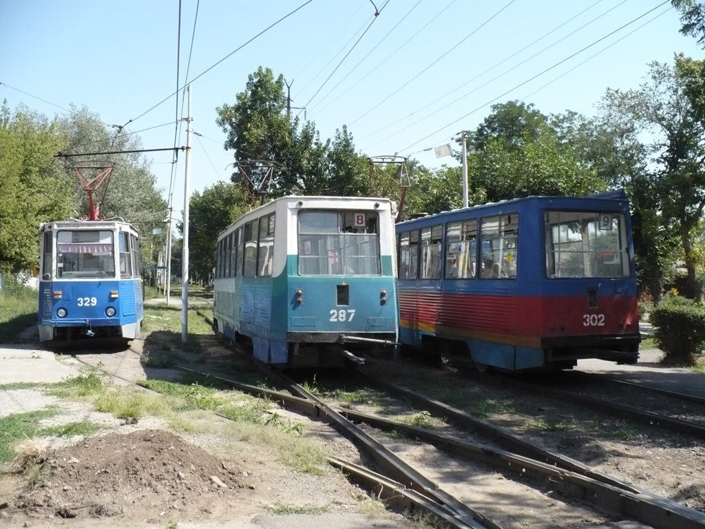 Таганрог, 71-605 (КТМ-5М3) № 287; Таганрог, 71-605 (КТМ-5М3) № 302; Таганрог, 71-605 (КТМ-5М3) № 329