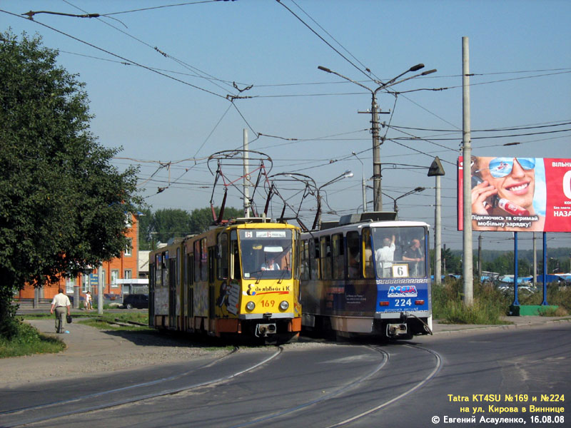 Винница, Tatra KT4SU № 169; Винница, Tatra KT4SU № 224