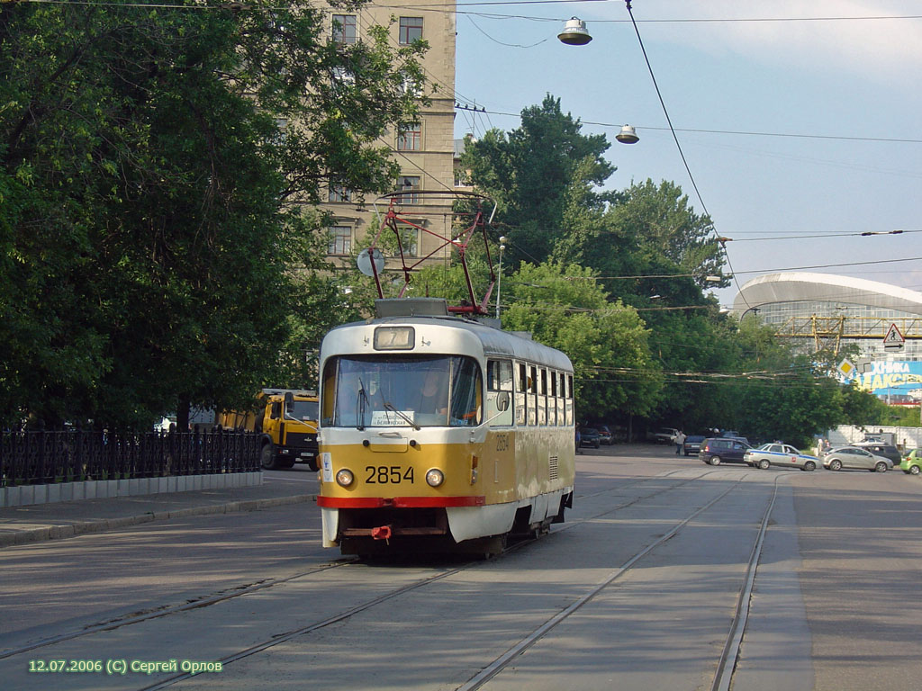 Moscow, Tatra T3SU № 2854