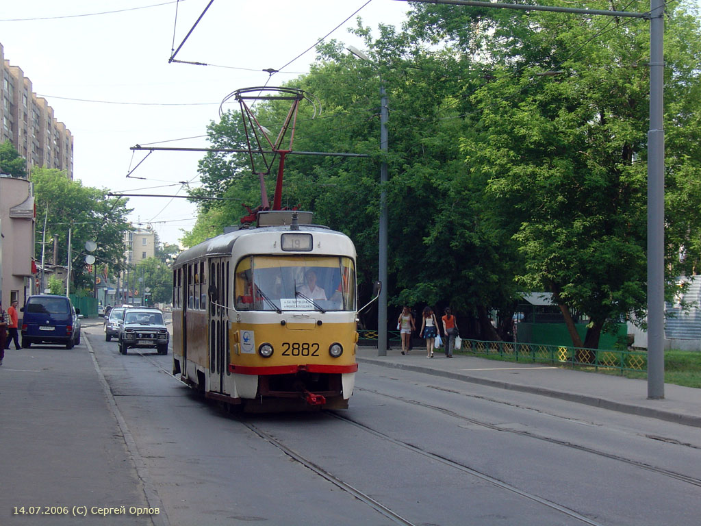 Москва, Tatra T3SU № 2882