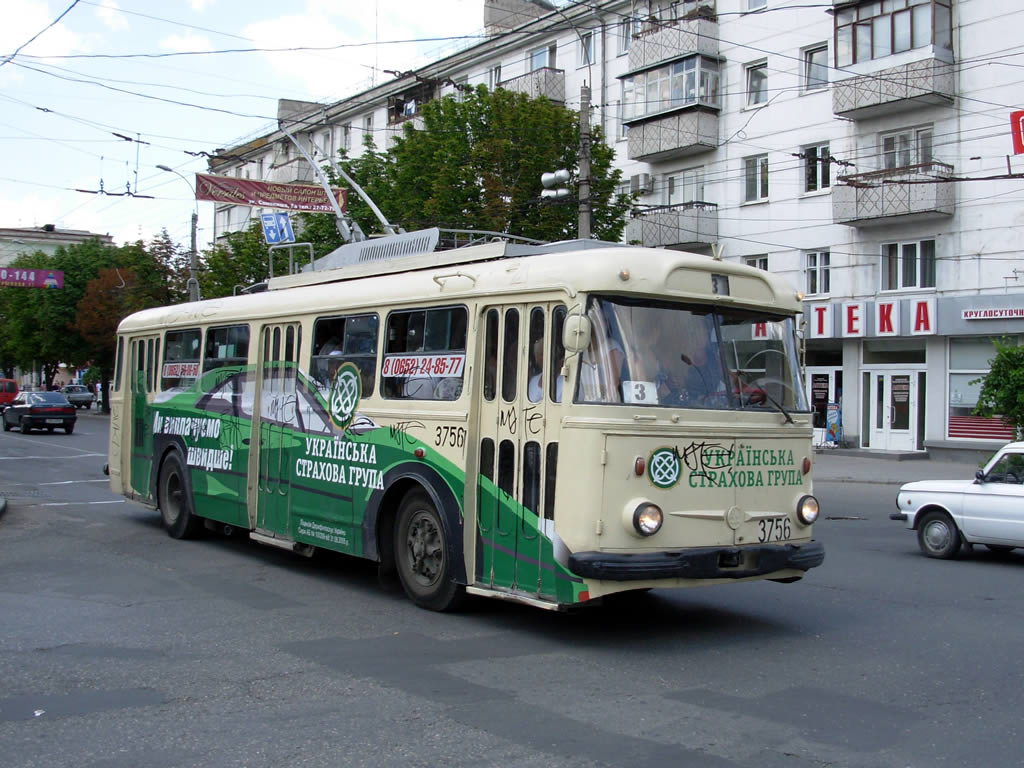 Крымский троллейбус, Škoda 9TrH27 № 3756