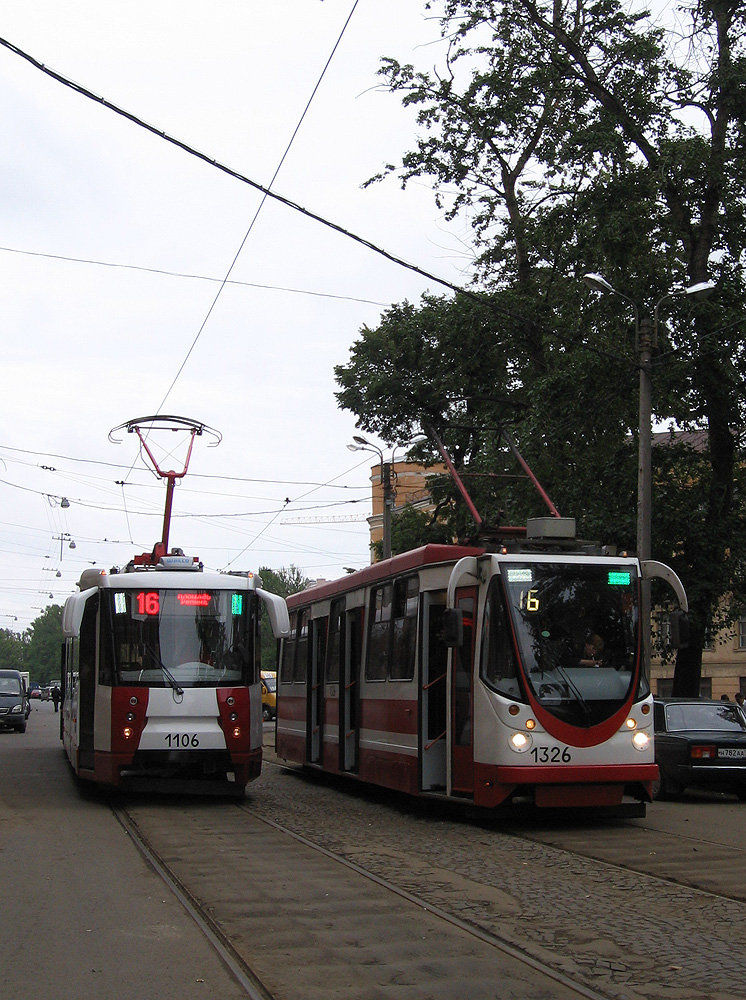 Санкт-Пецярбург, 71-152 (ЛВС-2005) № 1106; Санкт-Пецярбург, 71-134А (ЛМ-99АВН) № 1326