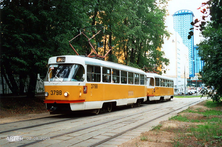 Москва, Tatra T3SU № 3798