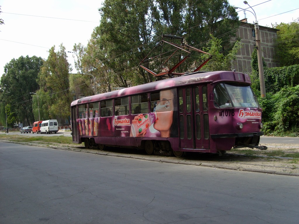 Днепр, Tatra T3SU (2-door) № 1078 Днепр, Tatra T3SU (2-door) № 1078