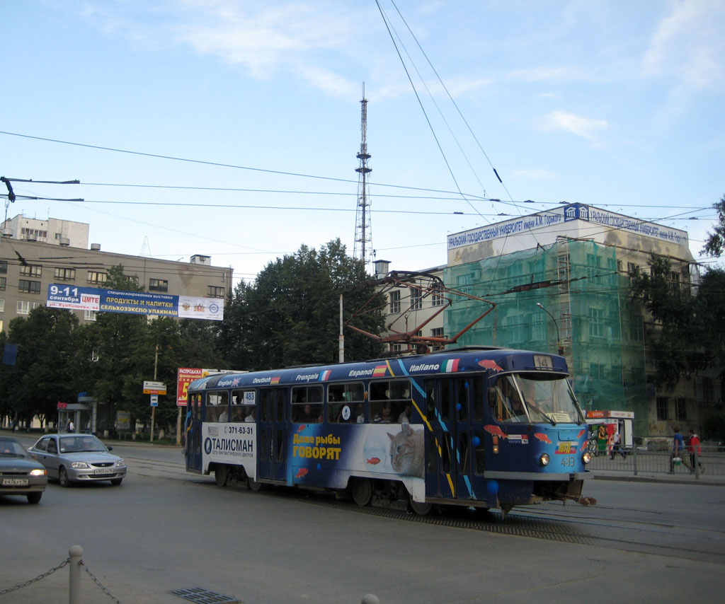 Yekaterinburg, Tatra T3SU (2-door) № 483