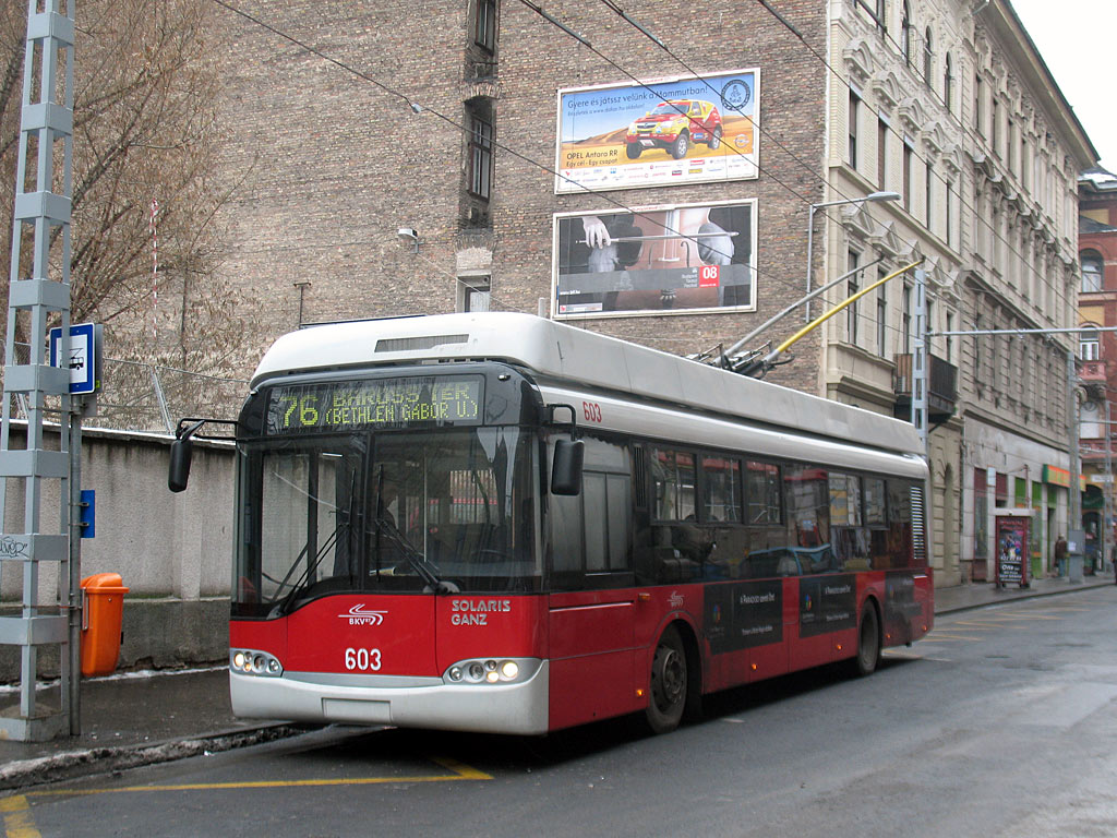 Budapest, Solaris Trollino II 12 Ganz B N°. 603