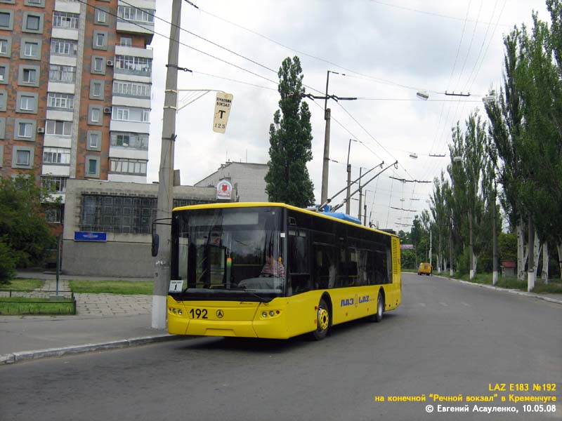 Кременчуг, ЛАЗ E183D1 № 192