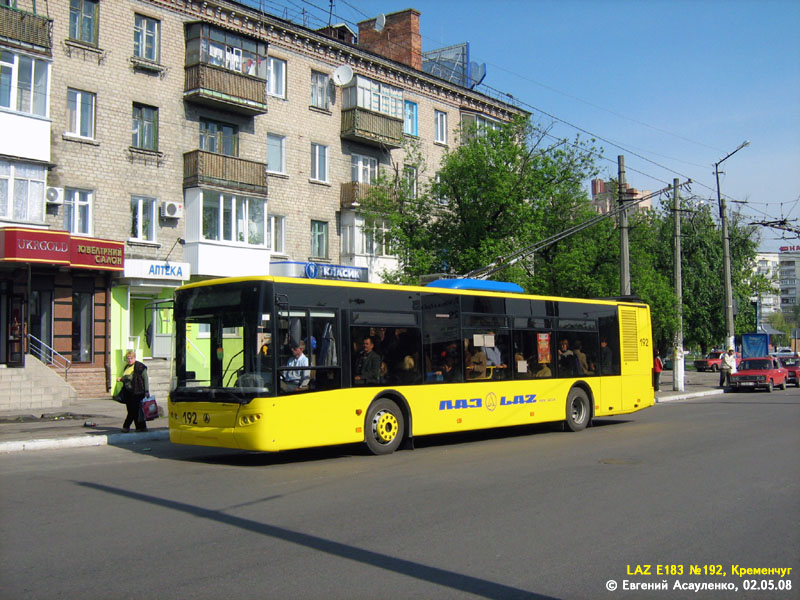Кременчуг, ЛАЗ E183D1 № 192
