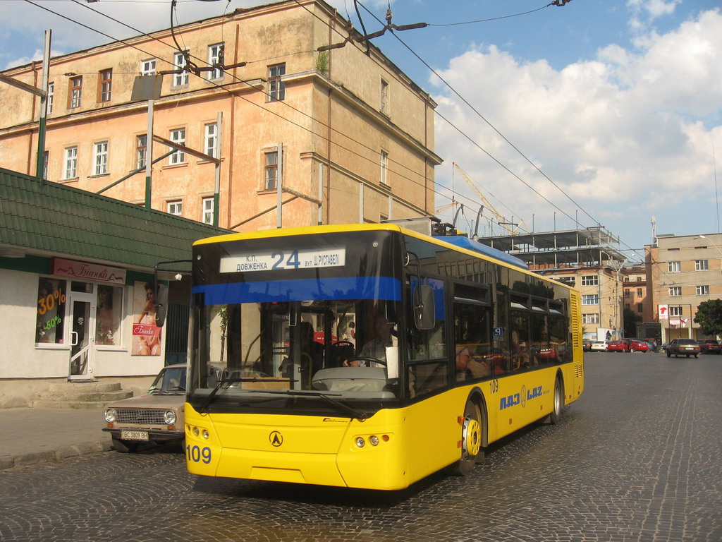 Львов, ЛАЗ E183D1 № 109