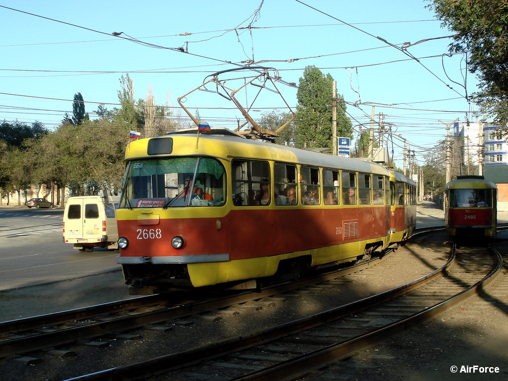 Волгоград, Tatra T3SU (двухдверная) № 2668; Волгоград, Tatra T3SU (двухдверная) № 2669; Волгоград, Tatra T3SU (двухдверная) № 2486