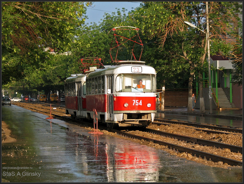 Самара, Tatra T3SU (двухдверная) № 754