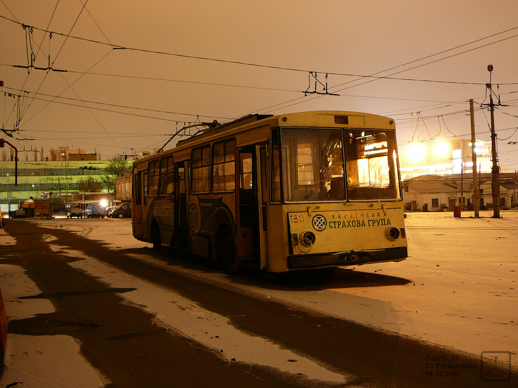 Киев, Škoda 14Tr02 № 180; Киев — Троллейбусные депо: 1. Старая территория на ул. Красноармейской (Большой Васильковской)