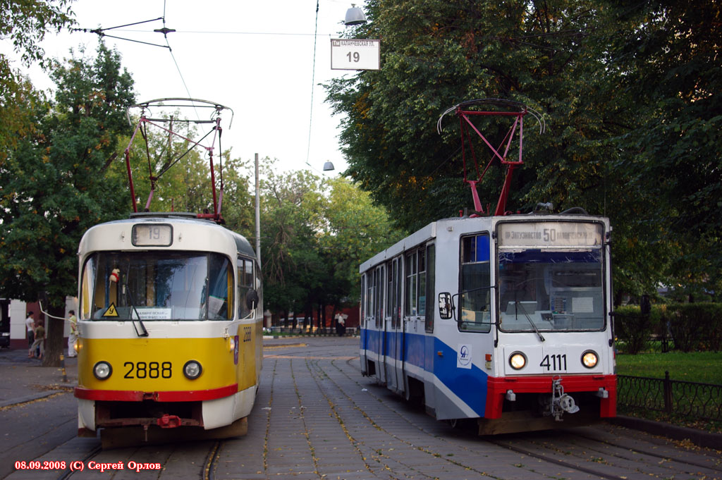 Москва, 71-608К № 4111; Москва, Tatra T3SU № 2888